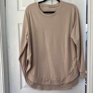 Women's Beige Long Sleeve Top